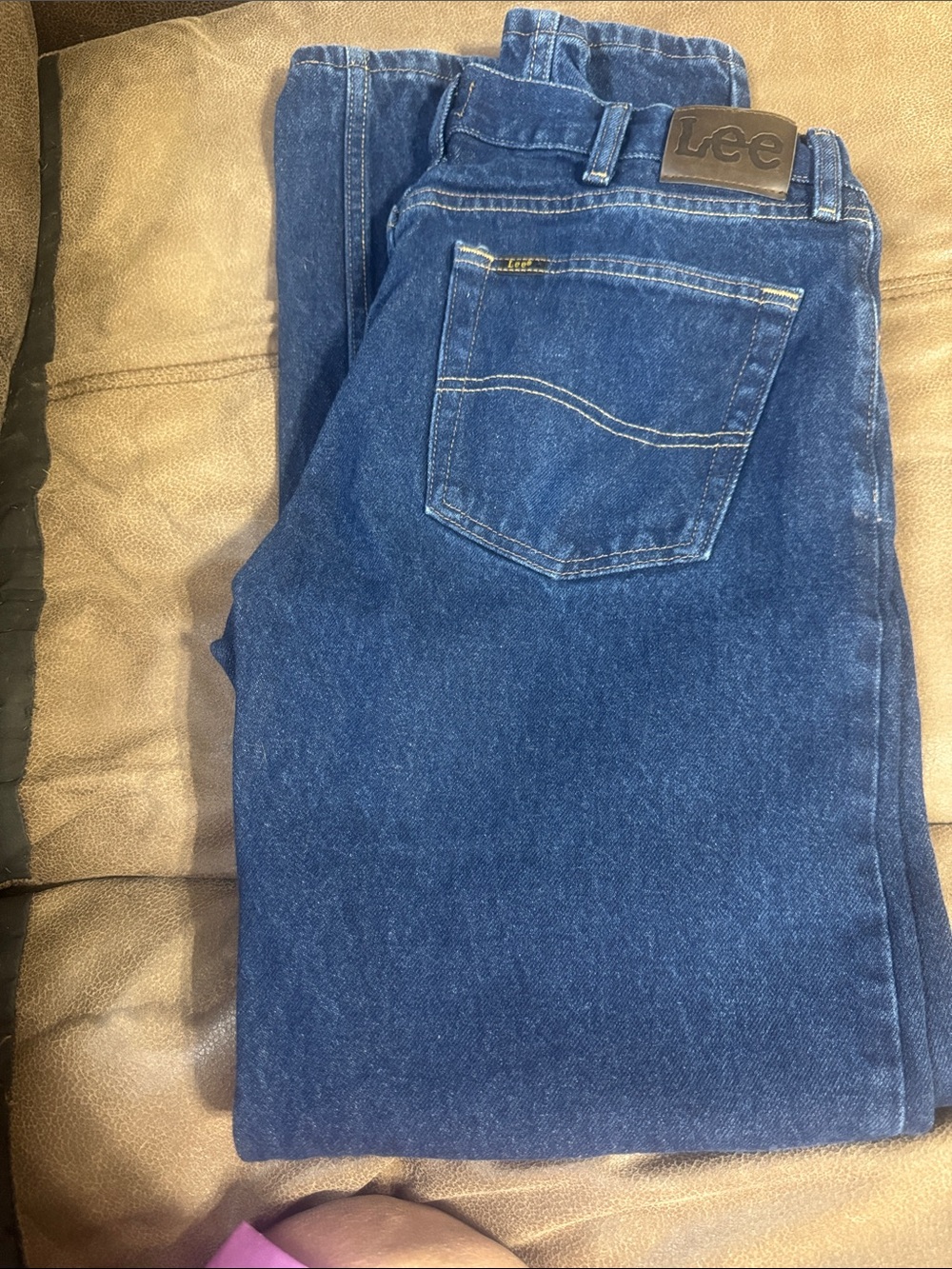 Lee Men's Dark Blue Relaxed Fit Jeans
